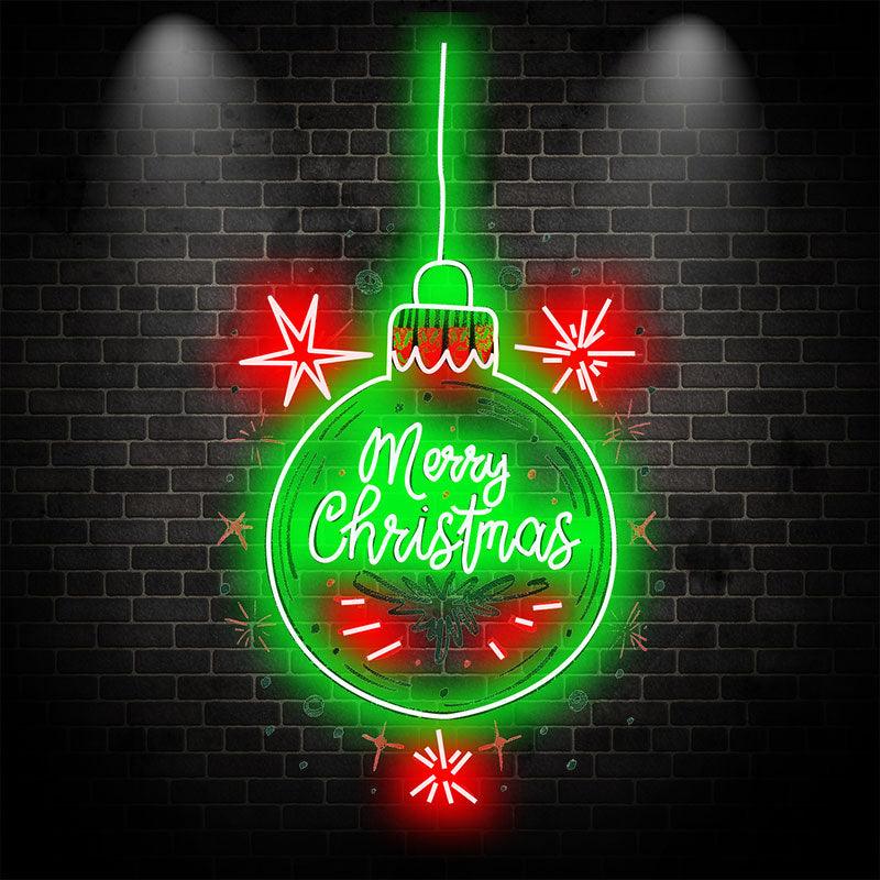 Big Green Light Bulb Decoration - Spreading Christmas Cheer and Lighting Up the Holiday Spirit  neon signs