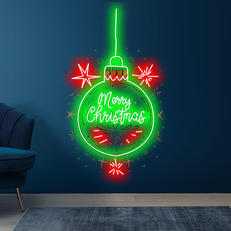Big Green Light Bulb Decoration - Spreading Christmas Cheer and Lighting Up the Holiday Spirit  neon signs