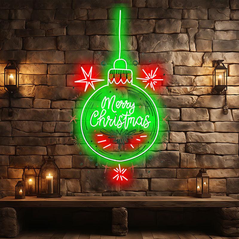 Big Green Light Bulb Decoration - Spreading Christmas Cheer and Lighting Up the Holiday Spirit  neon signs