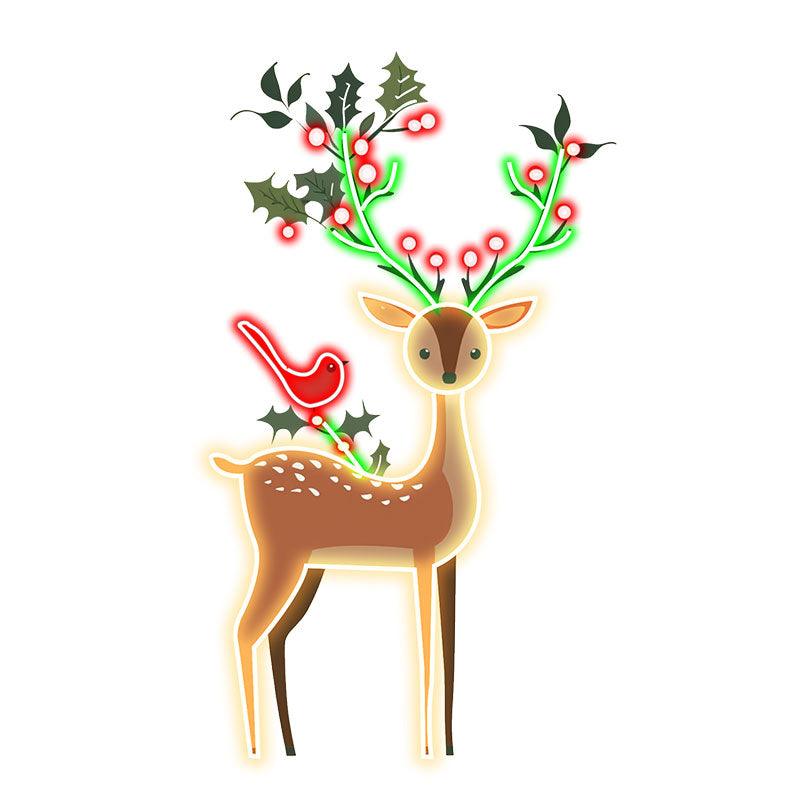 Christmas Elk Decoration - Spreading Christmas Cheer and Lighting Up the Holiday Season neon signs