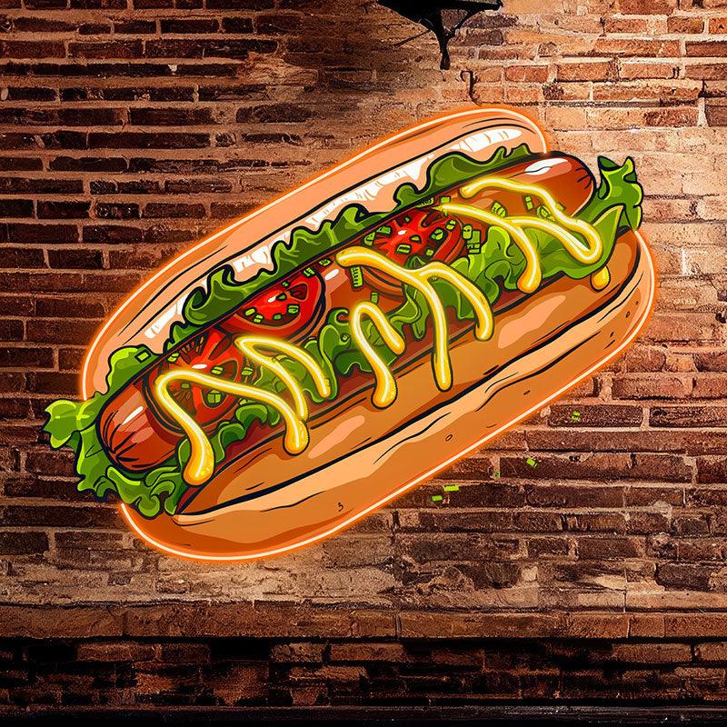 Creative Neon signs| Tasty Burger | Big Burger with Ham and Fresh Vegetables | Every Bite is a Treat, Stylized LED Lights | Restaurant, Kitchen, Party Decoration