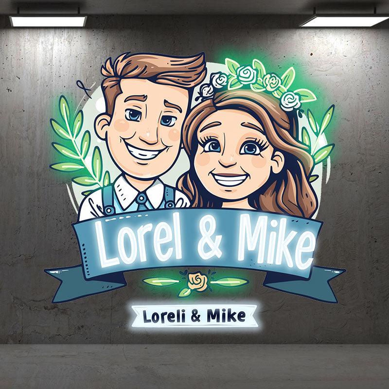 Customized Bride & Groom Name Neon signs| Wedding Exclusive Decoration | A Timeless Memento of Sweet Moments