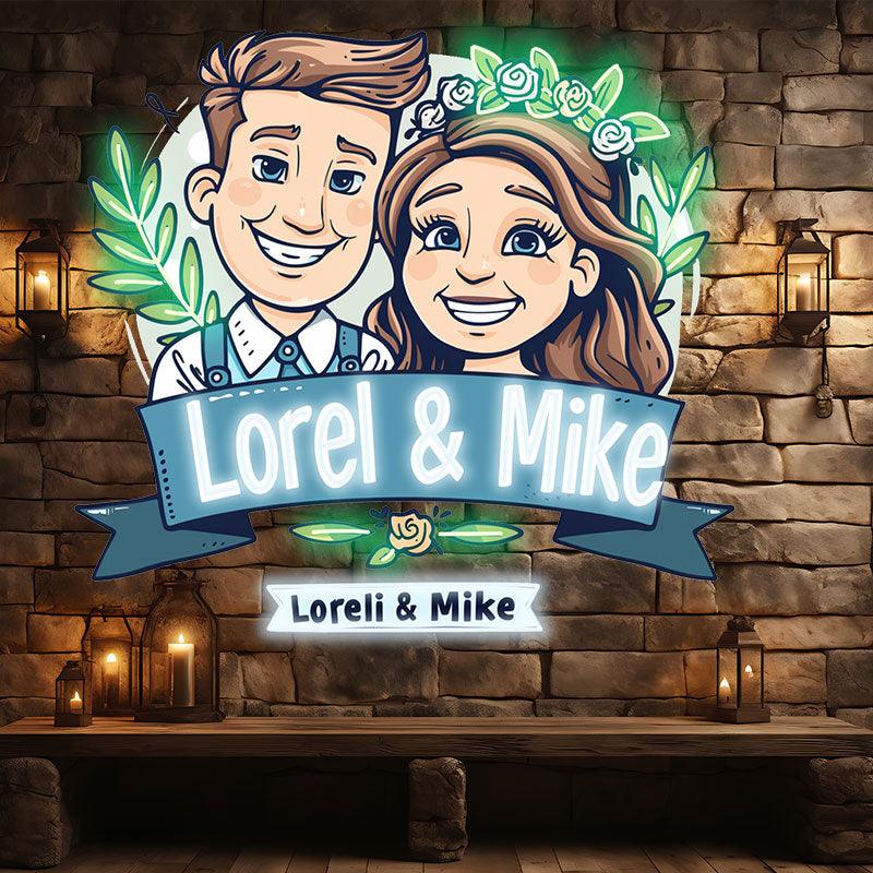 Customized Bride & Groom Name Neon signs| Wedding Exclusive Decoration | A Timeless Memento of Sweet Moments
