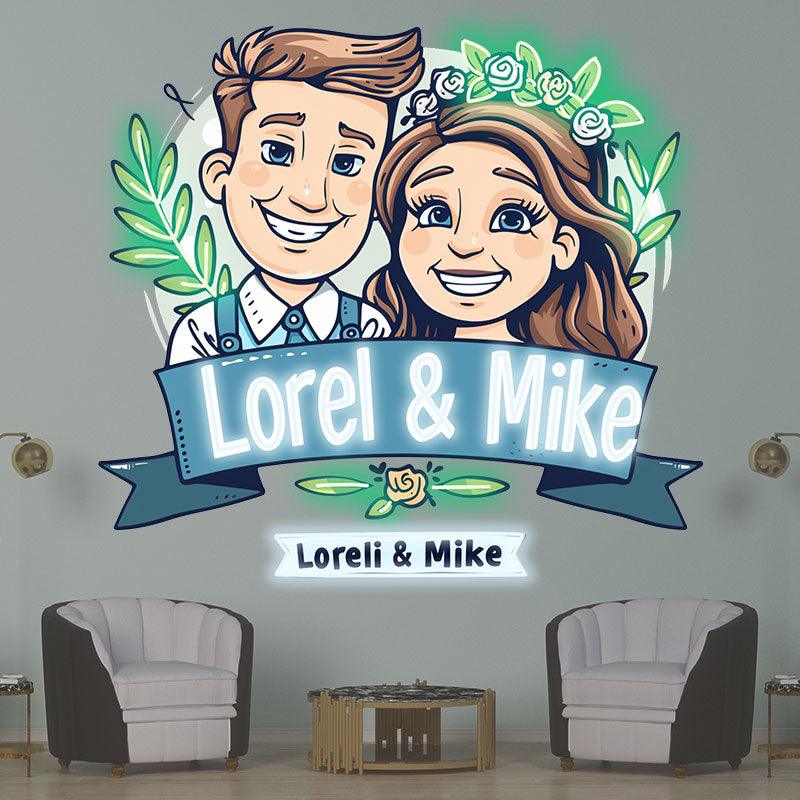 Customized Bride & Groom Name Neon signs| Wedding Exclusive Decoration | A Timeless Memento of Sweet Moments