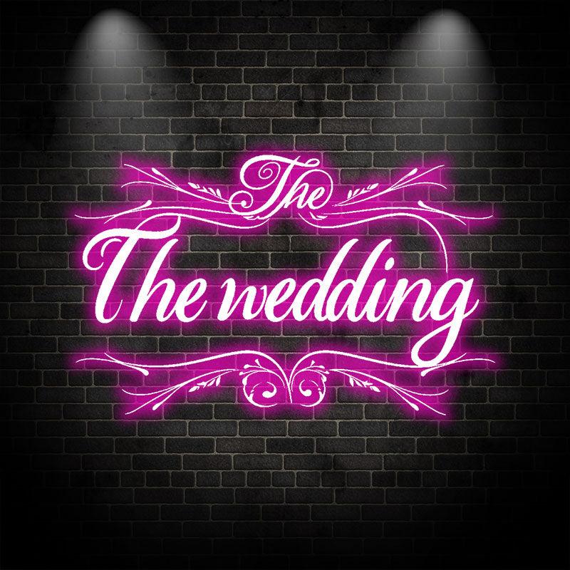 Fully customizable wedding neon signs| Exclusive name, event name and logo design | Free choice of holiday theme text and colors