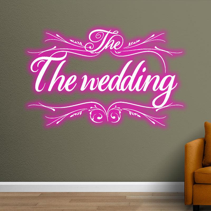 Fully customizable wedding neon signs| Exclusive name, event name and logo design | Free choice of holiday theme text and colors