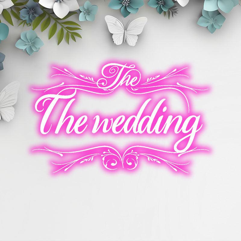 Fully customizable wedding neon signs| Exclusive name, event name and logo design | Free choice of holiday theme text and colors