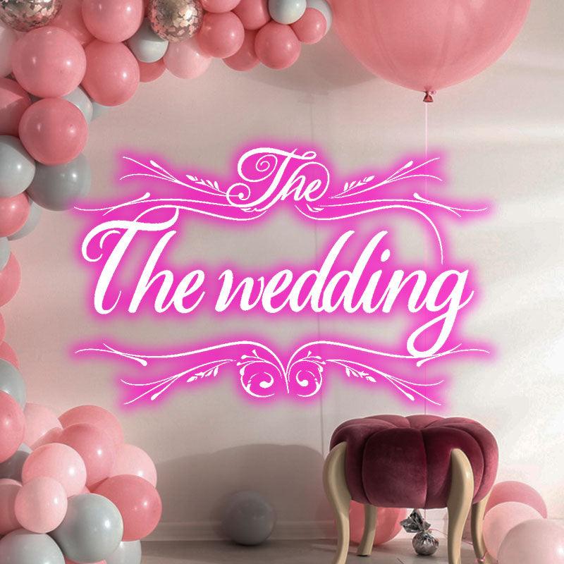 Fully customizable wedding neon signs| Exclusive name, event name and logo design | Free choice of holiday theme text and colors