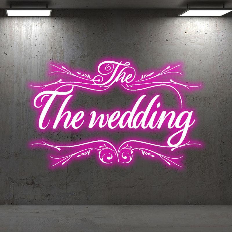 Fully customizable wedding neon signs| Exclusive name, event name and logo design | Free choice of holiday theme text and colors