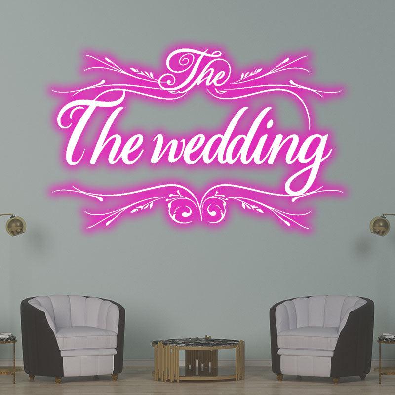 Fully customizable wedding neon signs| Exclusive name, event name and logo design | Free choice of holiday theme text and colors