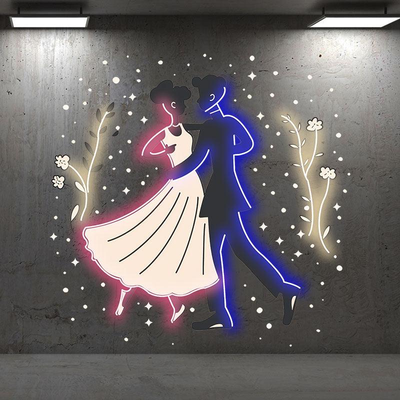 Romantic Dancing Wedding Neon signs | Bride and Groom Sweet Dancing Light Theme | Eternal Moments of Love ”