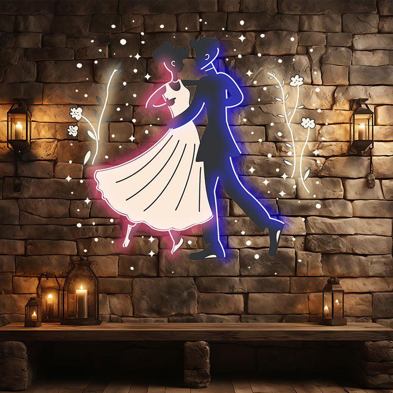 Romantic Dancing Wedding Neon signs | Bride and Groom Sweet Dancing Light Theme | Eternal Moments of Love ”