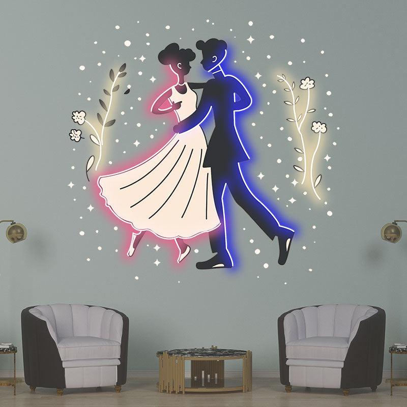 Romantic Dancing Wedding Neon signs | Bride and Groom Sweet Dancing Light Theme | Eternal Moments of Love ”