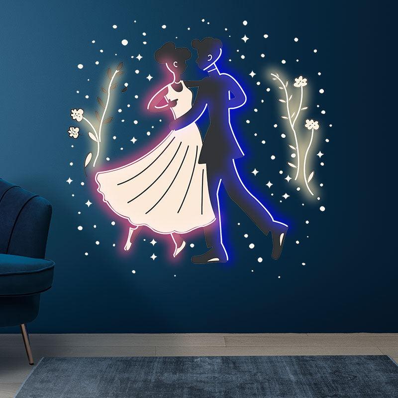 Romantic Dancing Wedding Neon signs | Bride and Groom Sweet Dancing Light Theme | Eternal Moments of Love ”