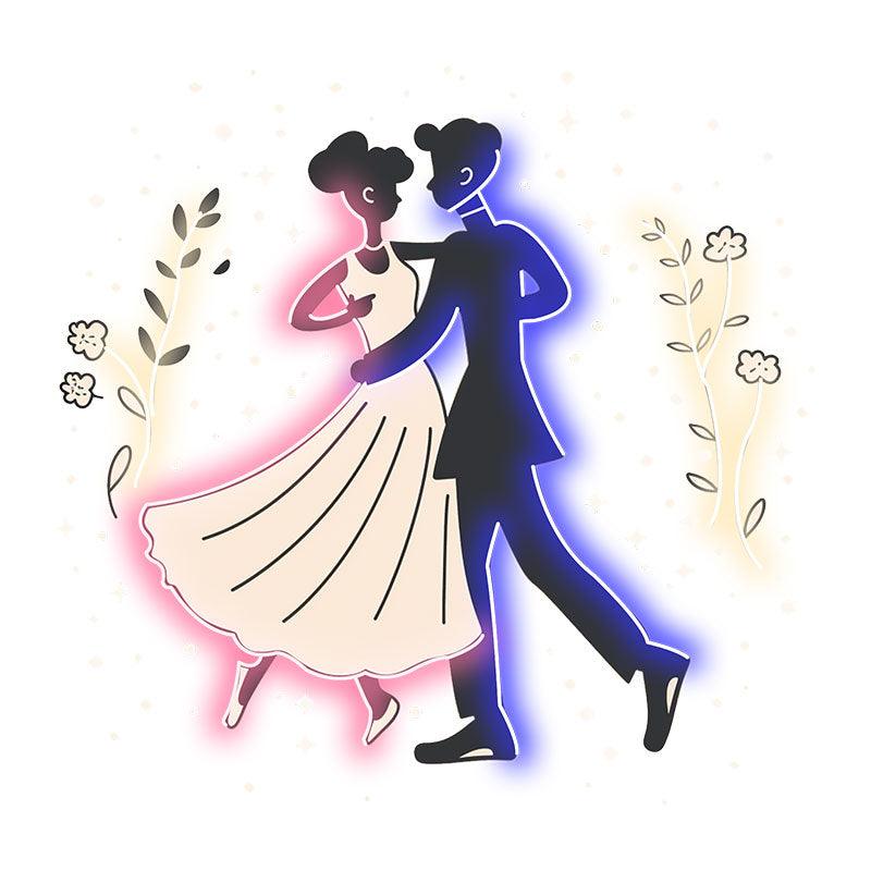 Romantic Dancing Wedding Neon signs | Bride and Groom Sweet Dancing Light Theme | Eternal Moments of Love ”