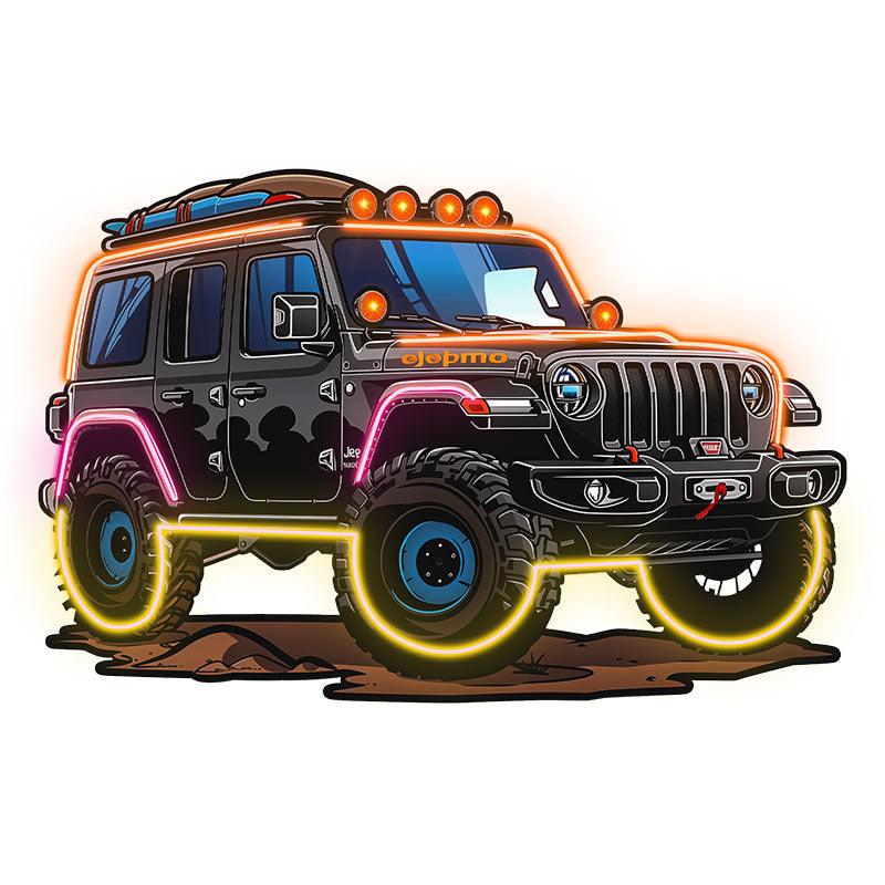 Black Jeep Neon signs Lights | Creative LED Decorative Lights | Unique Car Ambient Lights | For Home, Party and Car Decoration