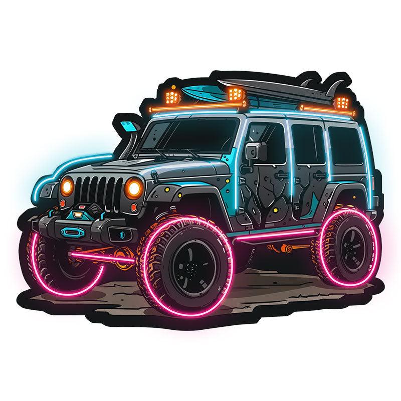 Blue Jeep Neon signs Lights | Creative LED Decorative Lights | Unique Car Ambient Lights | For Home, Party and Car Decoration
