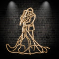 Romantic Bride and Groom Hugging Neon signs | LED Wedding Decoration Lights | Perfect Ambiance Lights for Wedding Ceremony | For Home & Wedding Venues
