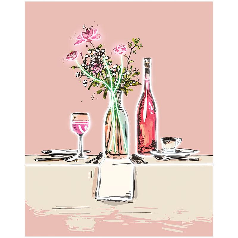 Romantic Wedding Table Neon Lights signs | Wine & Plate Decoration Lights | Great Wedding Ambiance | LED Art Lighting