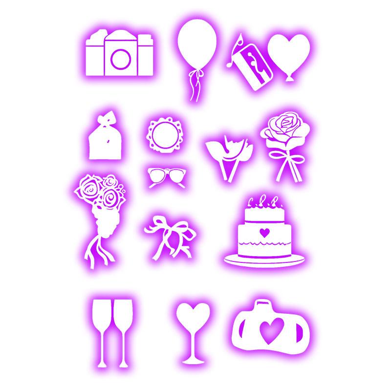 Festive Party Props LED signs Neon | Camera, Bouquet, Cake, Flower, Wine Decoration Lights | For Wedding, Birthday & Celebration