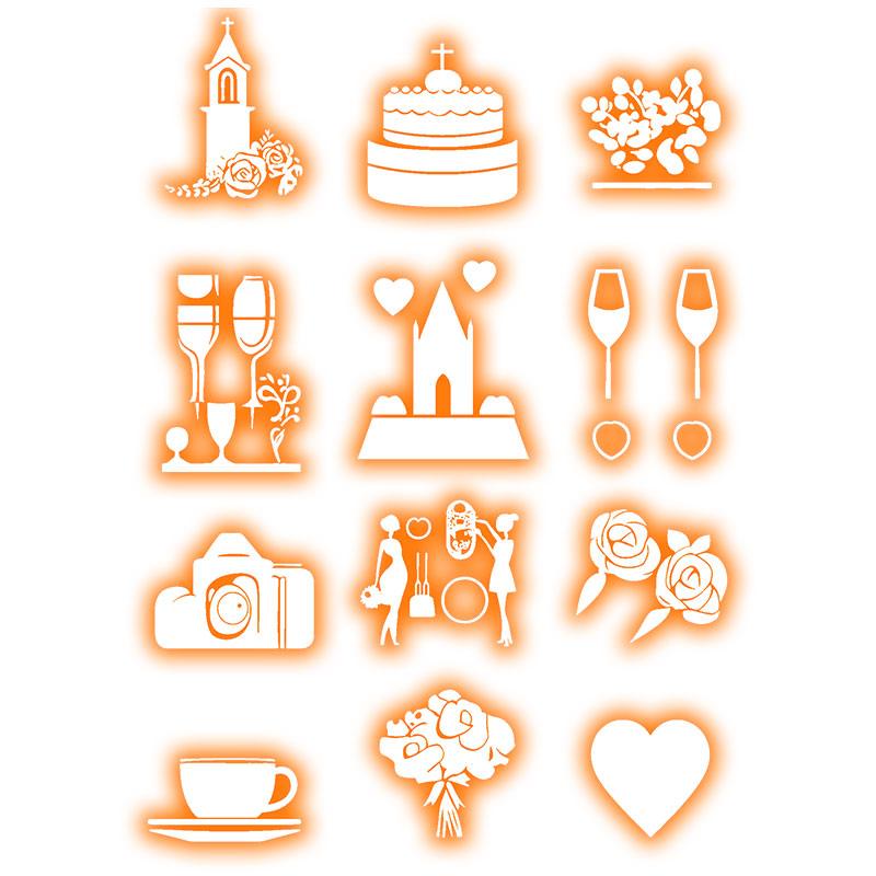 LED Neon signs Festival Props | Castle, Cake, Flower, Camera, Wine Glass Decoration Lights | Suitable for Party, Wedding & Celebration