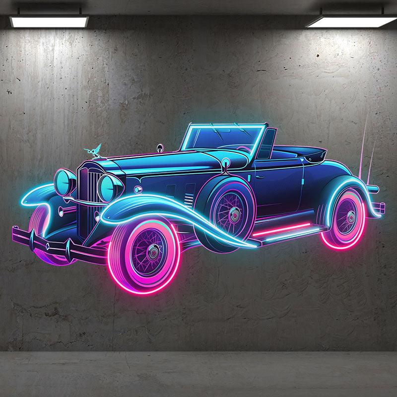 Blue Classic Classic Car LED Neon signs| Vintage Car Decorative Lights | Creative Home & Shop Lighting