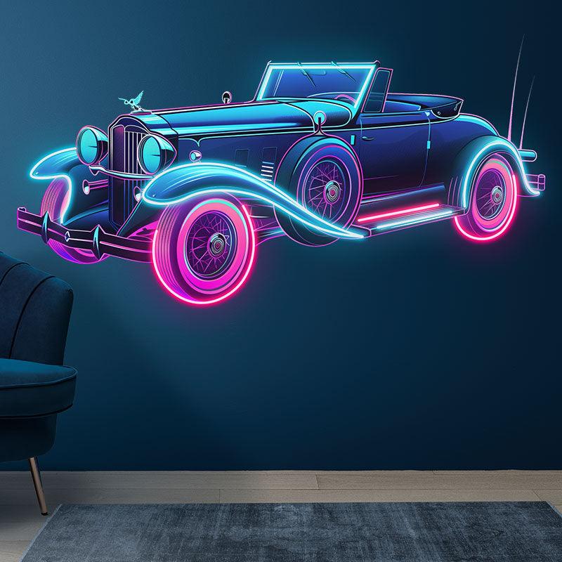 Blue Classic Classic Car LED Neon signs| Vintage Car Decorative Lights | Creative Home & Shop Lighting