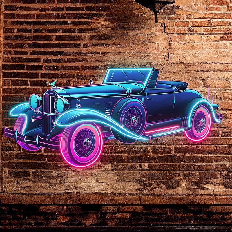 Blue Classic Classic Car LED Neon signs| Vintage Car Decorative Lights | Creative Home & Shop Lighting