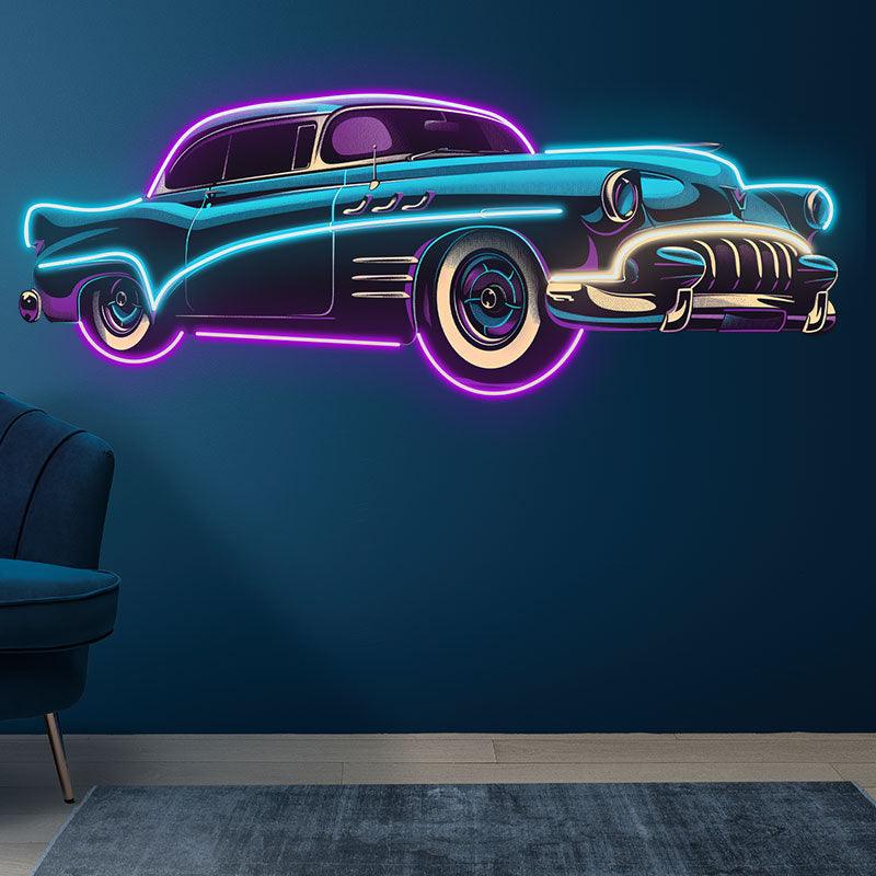 Blue-Purple Classic Supercar LED Neon signs | Creative Car Decoration Lights | Fashion Home & Shop Lighting