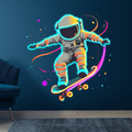 Spaceman Skateboard Jumping Neon signs | LED Decorative Lights | Creative Space Theme Lights | Fun Indoor Decoration
