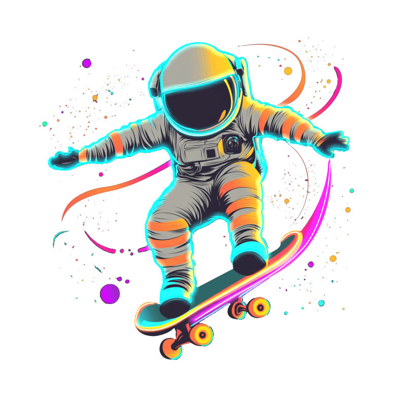 Spaceman Skateboard Jumping Neon signs | LED Decorative Lights | Creative Space Theme Lights | Fun Indoor Decoration