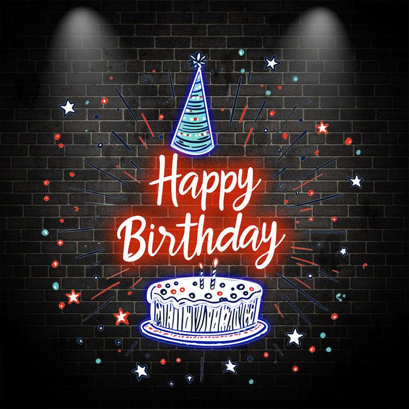 Happy Birthday Neon signs| LED Cake Decorating Lights | Creative Birthday Party Decoration | For Home & Celebration