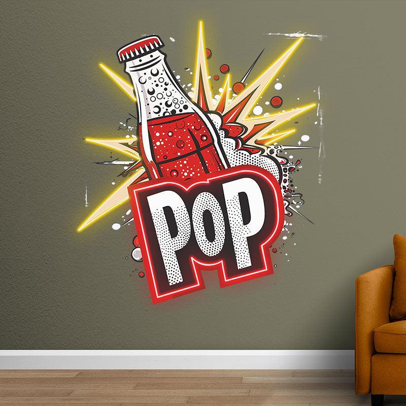 Dazzling Neon signs Lights - POP Soda Theme LED Lights, Smoke Effect, Perfect Party Decoration, Creative Home Lighting