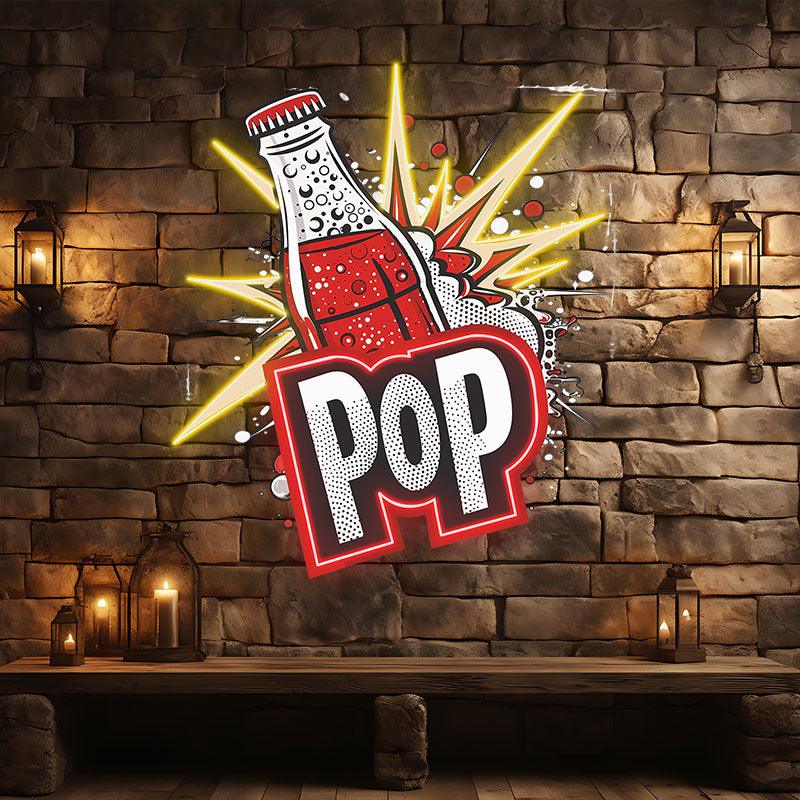 Dazzling Neon signs Lights - POP Soda Theme LED Lights, Smoke Effect, Perfect Party Decoration, Creative Home Lighting