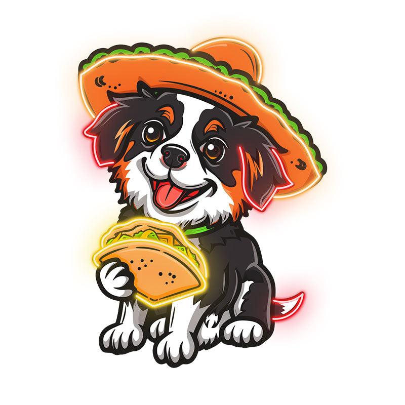 Cute Puppy Neon signs Lights - LED Lights, Hat Wearing Hand Holding Pizza, Funny Home Decor, Perfect Party Vibe