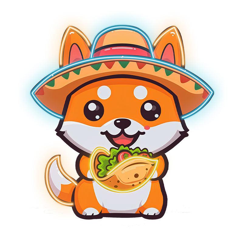 Cute Little Corky Neon signs Lights - LED Lighting, take a big burger in hand, wear a hat and laugh, creative home decoration, perfect party atmosphere