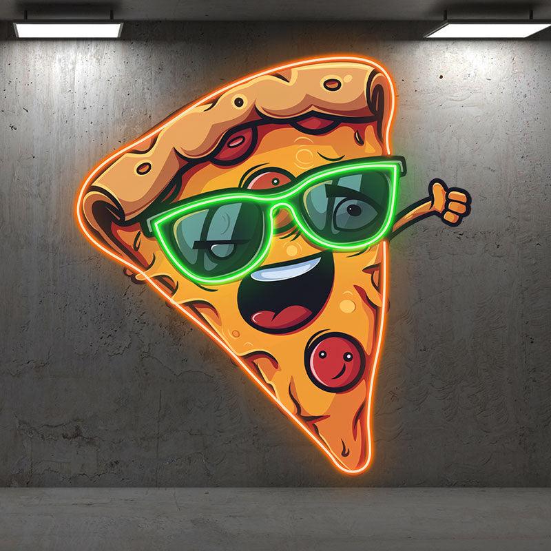 Funny Pizza LED Neon signs Light - Sunglasses Smile Pizza Decoration Light | Creative Home, Party, Gifts