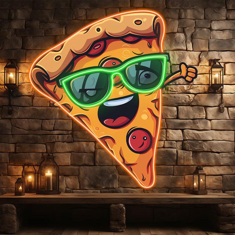 Funny Pizza LED Neon signs Light - Sunglasses Smile Pizza Decoration Light | Creative Home, Party, Gifts