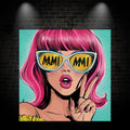 Fashion European and American Beauty Neon signs Lights - Red Hair, Yellow Sunglasses Scissor Hands LED Decorative Lights, Personalized Home and Creative Space Lighting