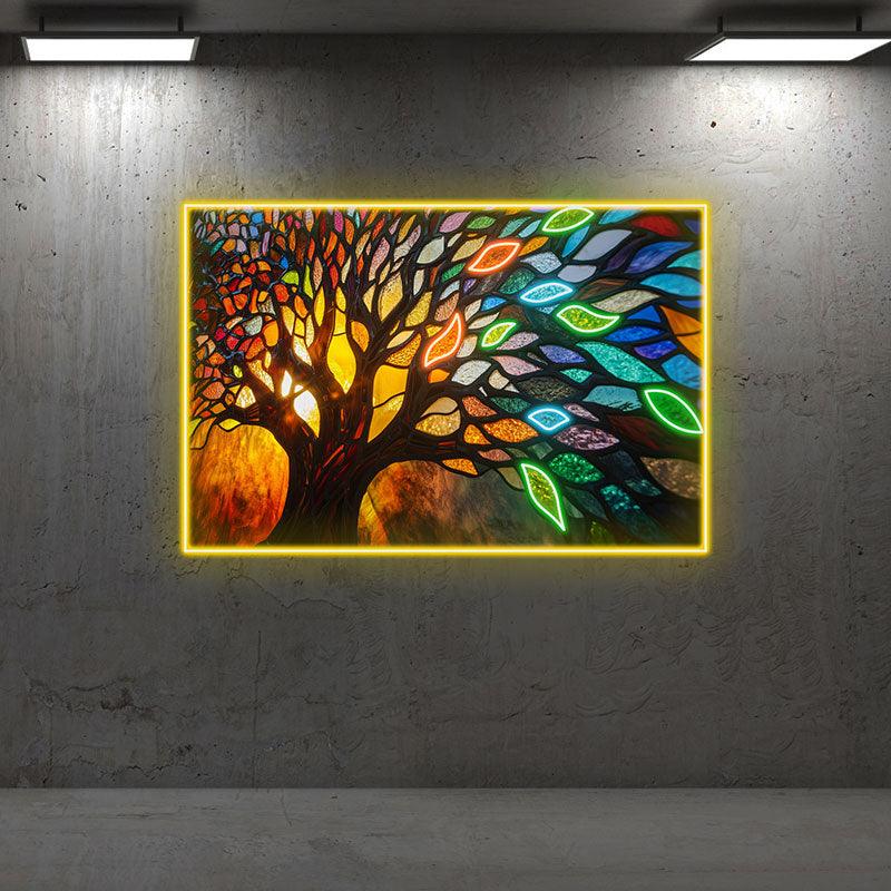Creative Landscape Painting Neon | LED Wall Decorative Lights | Unique Home Art Lighting | For Bedroom, Living Room, Office Modern Decoration