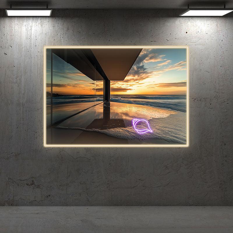 Creative Landscape Painting Neon | LED Wall Decorative Lights | Unique Home Art Lighting | For Bedroom, Living Room, Office Modern Decoration
