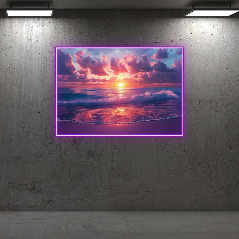 Creative Landscape Painting Neon | LED Wall Decorative Lights | Unique Home Art Lighting | For Bedroom, Living Room, Office Modern Decoration