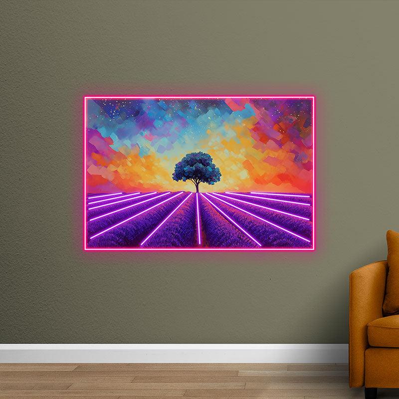 Creative Landscape Painting Neon | LED Wall Decorative Lights | Unique Home Art Lighting | For Bedroom, Living Room, Office Modern Decoration