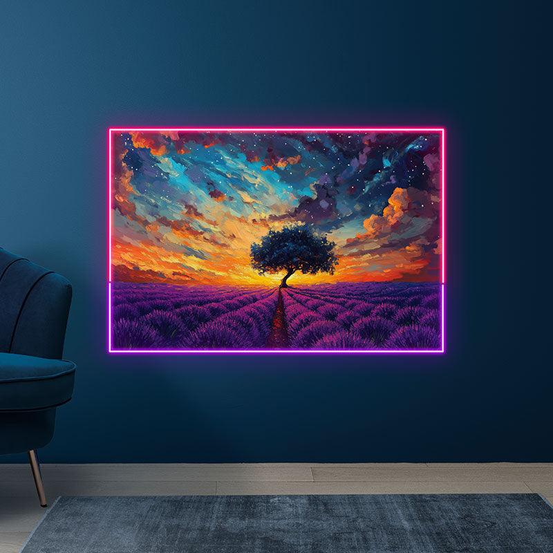 Creative Landscape Painting Neon | LED Wall Decorative Lights | Unique Home Art Lighting | For Bedroom, Living Room, Office Modern Decoration