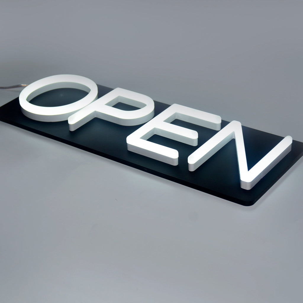 Restaurant Pizza Shop Window Sign LED OPEN Acrylic Letters Door Hanging Neon Signage