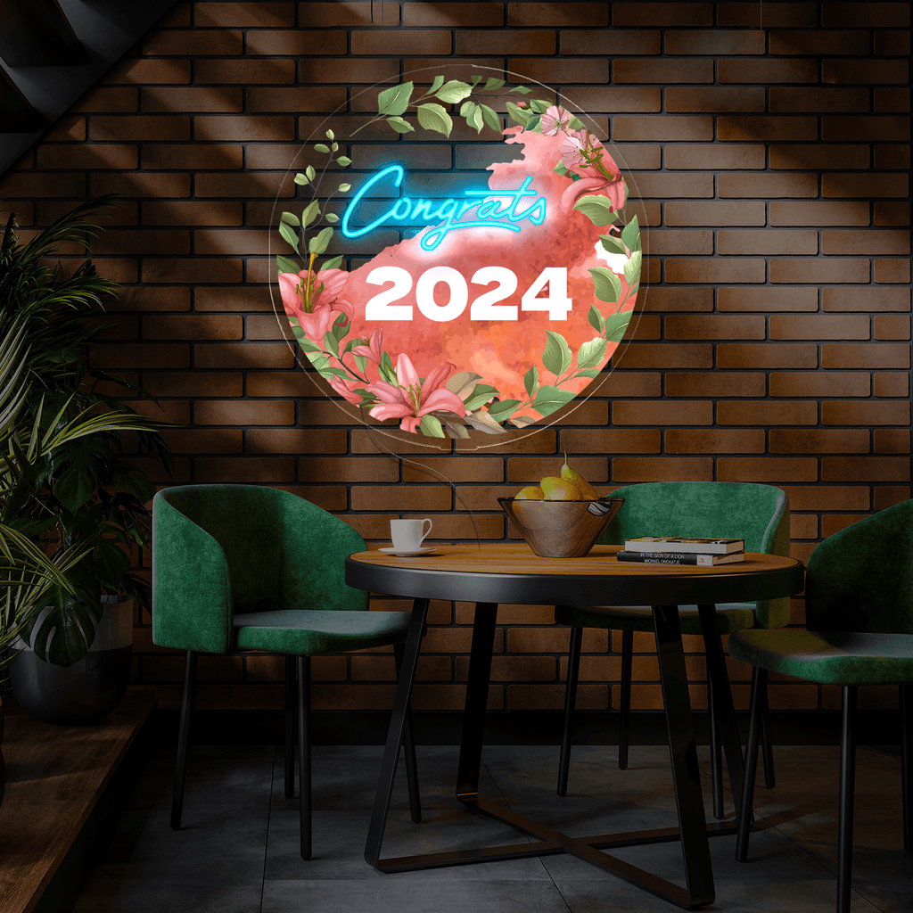 Congrats Grad 2024 Artwork Neon Sign