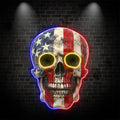 American Flag Skull LED Neon signs Light | Unique Decor Perfect for Halloween and Parties