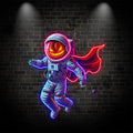 Astronaut Pumpkin Helmet LED Neon signs| Red Cloak Astronaut Decoration Lights | Creative Night Lights | Home Party Decoration