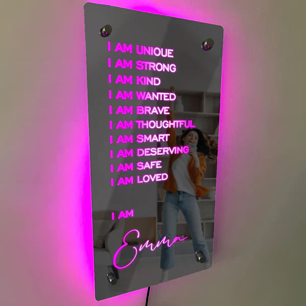 Affirmations Mirror – I Am Mirror Light neon sign