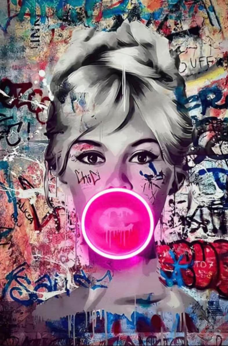 Works of art UV print neon